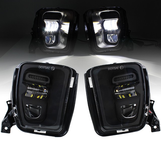 Pair Bumper LED Fog Lights for Dodge Ram 1500 2013 2014 2015 2016 2017