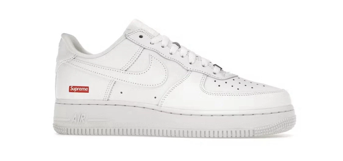 Taille 12   Logo Nike Air Force 1 x Supreme Low Box   Blanc