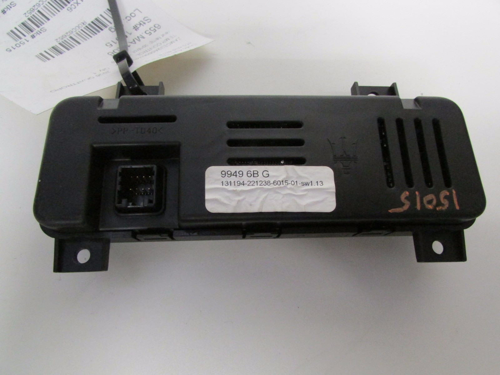 Maserati Quattroporte, Rear Temperature Control Unit, Used, P/N 221238