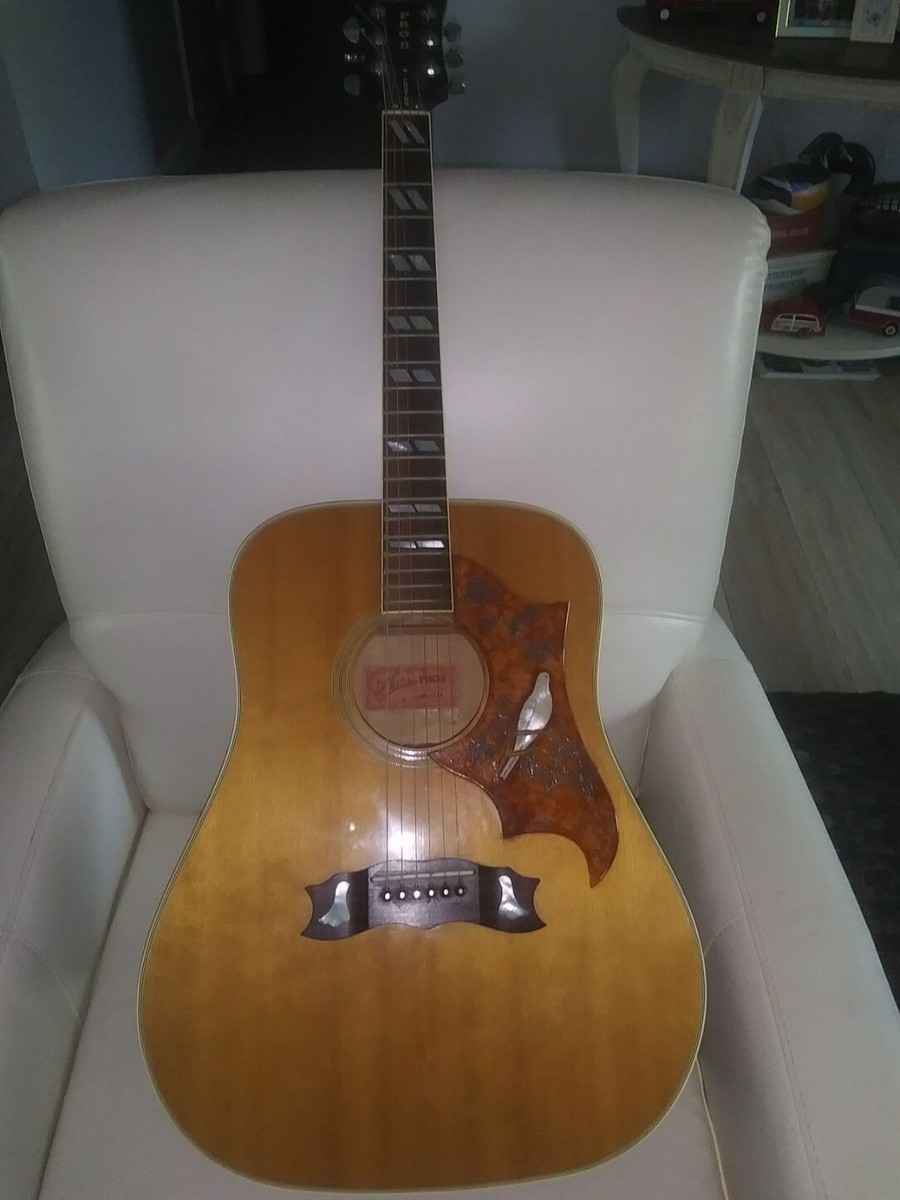 1970s Vintage Aria Dove Custom PW-35 Acoustic Guitar (old case