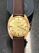 Orologio Buren Swiss Made Cal.FHF82 carica manuale 17 Jewels Incabloc placcato oro 36mm