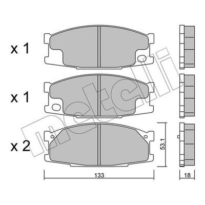   METELLI BREMSBELAGSATZ SCHEIBENBREMSE VORNE MB295882 NEU DE STOCK