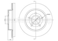 2X Metelli Bremsscheibe 23-1242C FüR Ford