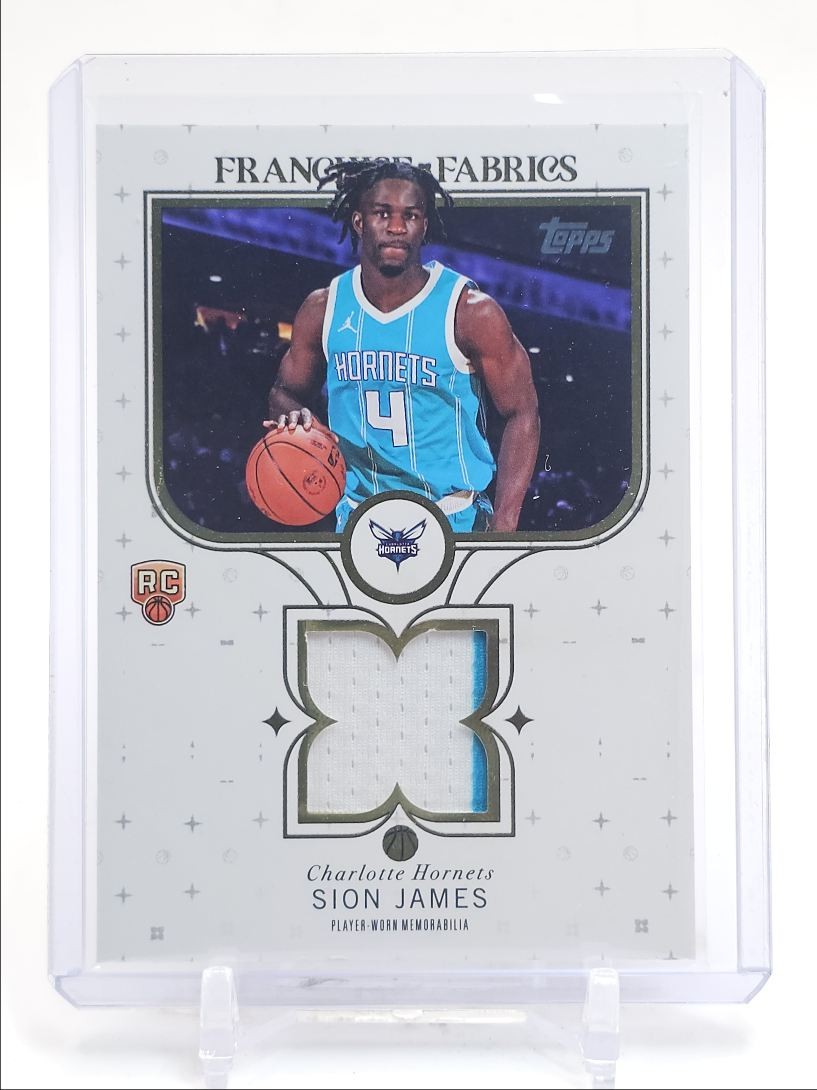 SION JAMES 2025-26 TOPPS FRANCHISE FABRICS ROOKIE PATCH BASKETBALL RC Q0797