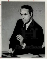 1976 Press Photo Robert Dole, vice presidential candidate at Houston debate.