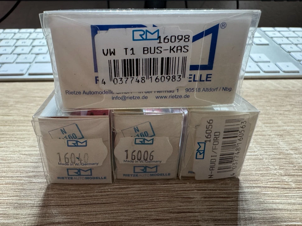 4 Confezioni Rietze PKW/Trasportatore 1:160 In OVP Condizione Mai Utilizzato - Immagine 4 di 4