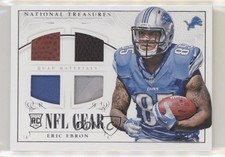 2014 National Treasures Rookie NFL Gear Materials Quad 79/99 Eric Ebron 5x8