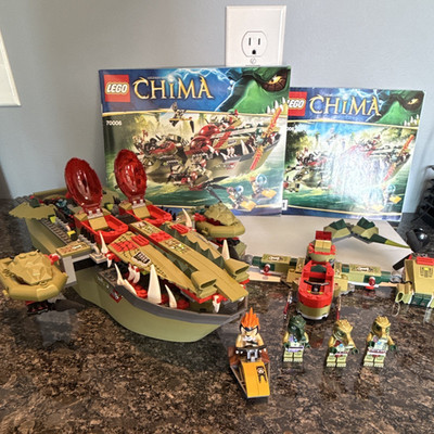 LEGO Legends of Chima 70006 Cragger's Command Ship 99% complete w/ instructions