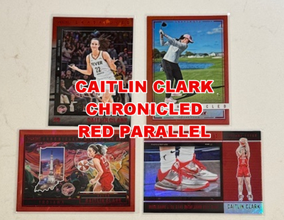 #ad 2025 Panini Caitlin Clark Chronicled RED HOLO amp; CRACKED ICE Set Builder #1 100 $13.25