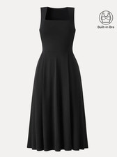 Hot Sale OGLmove The Anytime Little Black Bra Dress with Pockets - Black
