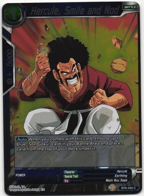 Hercule, Smile and Nod BT6-040 Holo Common Destroyer Kings Dragon Ball Super TCG