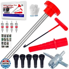 Quick Change Tire Valve Tool Kit,Tire Valve Stem Core Quickly Replacement Too