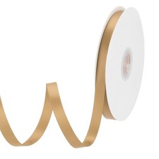 3/8" 33 Yard Double Faced Solid Satin Ribbon Polyester Fabric Gold