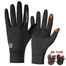 Men Women Thin Winter Gloves for Sport- Lightweight S Men -- M Women Black