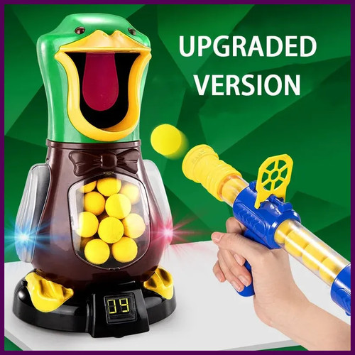 Luftbetriebene Shooting Ente Spielzeug weiche Kugel Kampfspiele hungrige Ente Schaumstoff - Bild 1 von 26