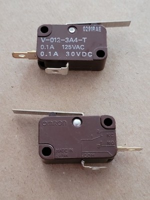 2pcs OMRON V-012-3A4-T SNAP  ACtion MICRO LIMIT SWITCH 0.1A 125VAC 30VDC