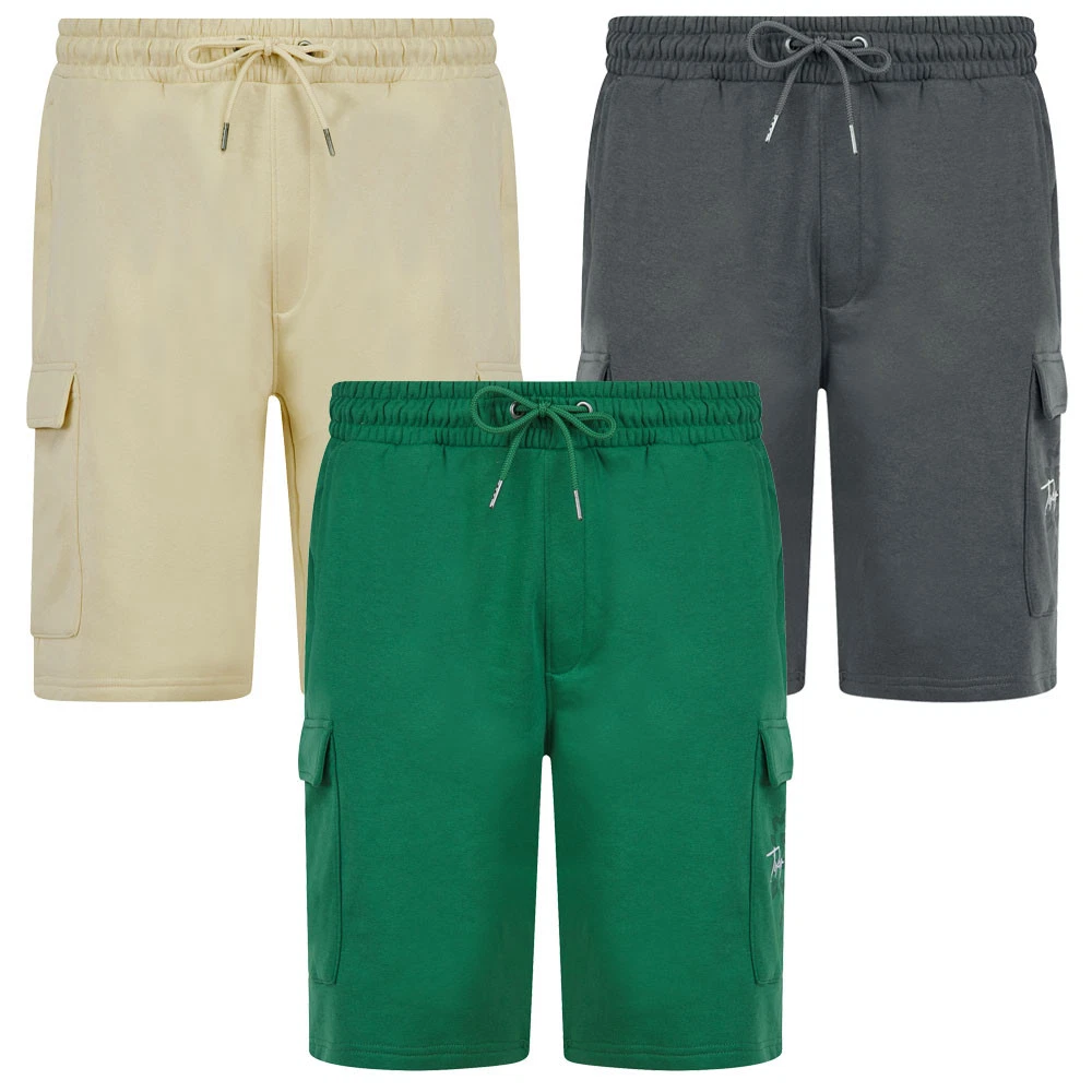 Tokyo Laundry Jogger Shorts Cargo Pockets Combat Elastic Waist Gym Sweat Casual