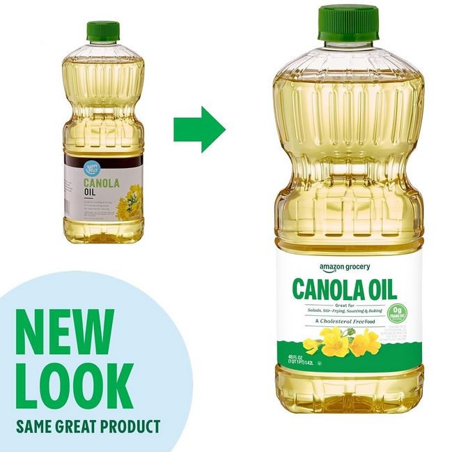 Canola Oil, 48 Fl Oz (Previously Happy Belly, Packaging May Vary)