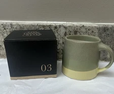 Kinto SCS ~ Moss Green & Pale Yellow Mug ~ 320ml / 11oz ~ New With Box
