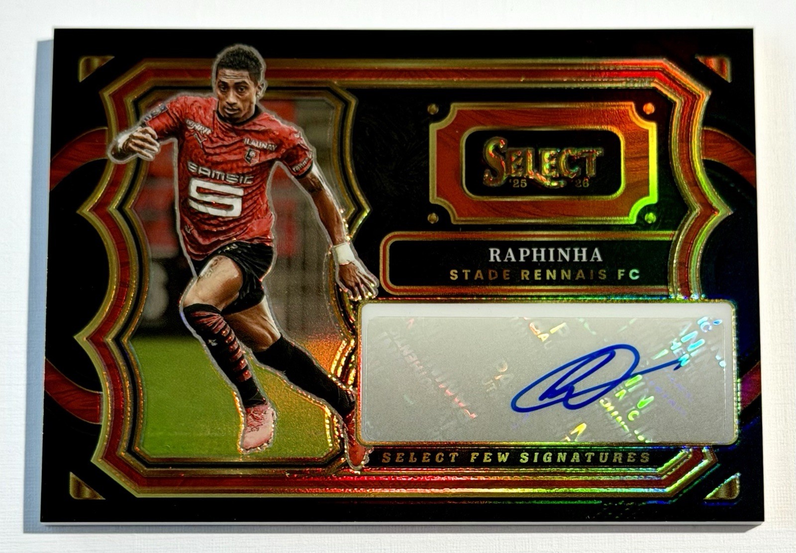 2025-26 Panini Select Few Auto 🔥Black 1 of 1🔥 Raphinha 🇧🇷 Stade Rennais
