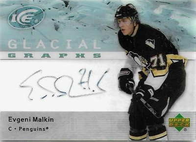 2007-08 Upper Deck Ice Glacial Graphs Evgeni Malkin #GG-EM Auto - Penguins