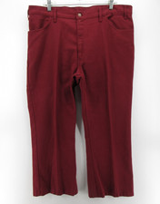 VINTAGE Levis Pants Men 40X27 Red Sta Prest Big E Black Tab Logo Trousers 70s