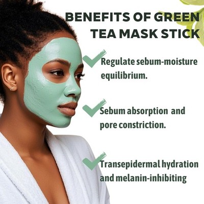 Green Tea Clay Stick Mask for Face 2-Pack, Blackhead Remover & Deep Pore Clea...