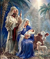 5D Christmas Nativity Scene Diamond Painting Kits for Adults Beginner, DIY Jesus
