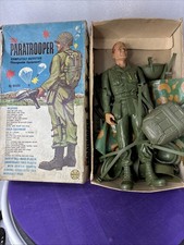 Marx Paratrooper Stony Smith W Equipment Box Vintage Toy Figure