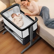 Babyeap 3in1 Baby Bassinet Bedside Sleeper, Rocking Bassinet for Newborn