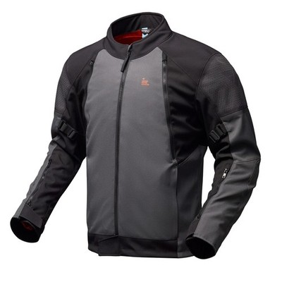 Modeka Muva Jacke dunkelgrau schwarz Gr. M Stretch Motorradjacke mit Membrane