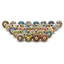 Colorful Ceramic Drawer Knobs - Pack of 30