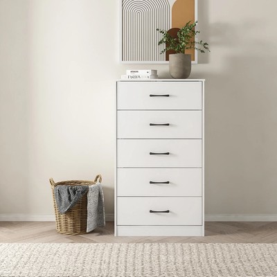 Mainstays MS15013489715WH Ardent 5 Drawer Dresser, White | eBay