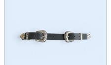 Vintage Western Leather Belt for Women Double Buckle Retro Cowgirl Waist Belt...
