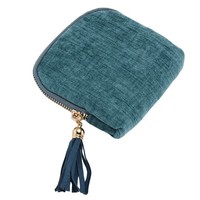 Velvet Jewelry Bag 5 Compartments Portable Jewelry Storage Bag With Zipper C Set