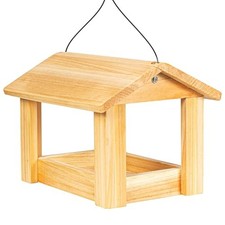 Bird Feeders for Outdoors Wood Hanging Bird Feeder for Cardinals, Finches,