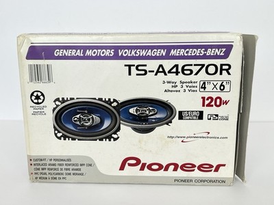 Pioneer TS-A4670R 3 Way Car Speaker 4''x6'' Volkswagon Mercedes General Motors