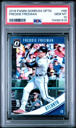2018 PANINI DONRUSS OPTIC FREDDIE FREEMAN #68 ATLANTA BRAVES PSA 10
