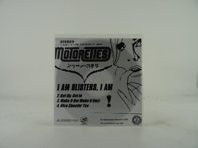 THE MOTORETTES I AM BLISTERS I AM! (A31) 4 Track Promo CD Single including Pictu