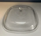 Vintage PYREX P-12-C CLEAR GLASS LID - Square Casserole - Domed 9.5" CorningWare