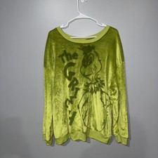 2023-DR. SEUSS JUNIOR SIZE XL LIME GREEN COMFY "THE GRINCH" SWEATSHIRT NWOT