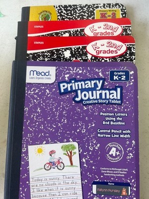 Primary Writing Composition Notebooks For Grades K-2  4 Pack Mead & Staples NEW