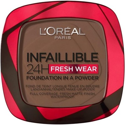 L Oreal Infallible 24H Fresh Wear Powder Foundation 390 Ebony Longwear Matte