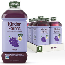 Kinderfarms Electrolyte Solution for Kids and Adults - Hydration Drink Grape, 6