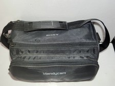 Vintage Sony Handycam Video Camera Bag Black Carrying Case W/ Strap Vg Shape