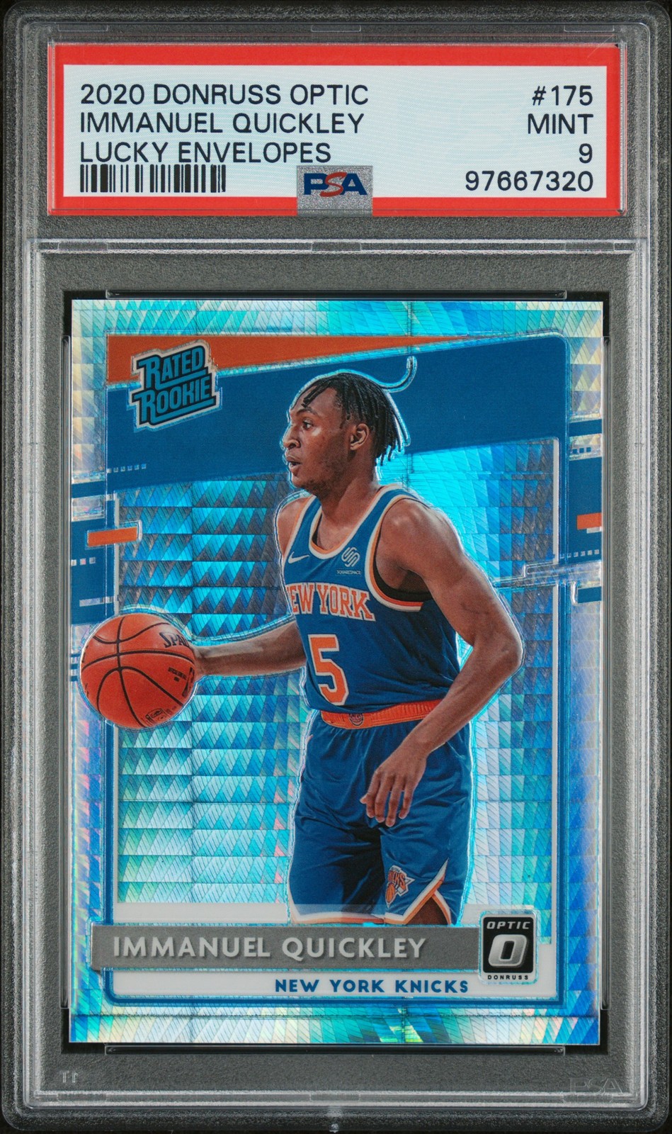 2020 PANINI DONRUSS OPTIC LUCKY ENVELOPES #175 IMMANUEL QUICKLEY 8/8 PSA 9