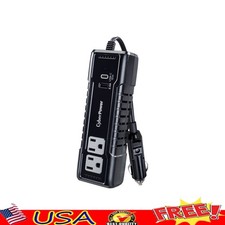175W Power Inverter 2 AC Outlets 1 USB-C 1 USB-A 12V Car Charger 2.5ft Cord