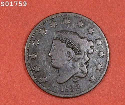 Photo of a 1832-P Large Cent from an eBay listing that sold on Jul 23, 2026