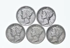 High Grade Lot 1939 1939 1939 1936 1935 Mercury Dime Collection *307