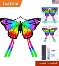 Butterfly Huge Kite for Kids and Adults Easy to Fly Single Line String with T...